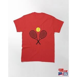 Tennis Racket And Ball Classic Tshirt